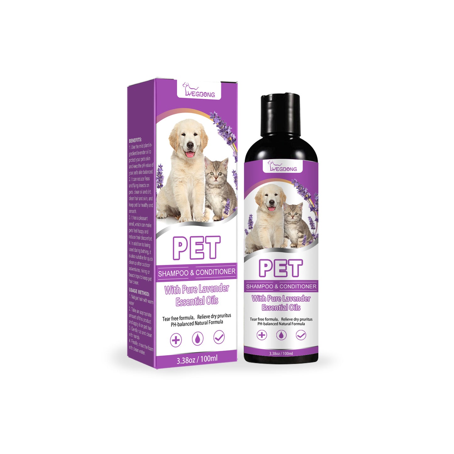 Pet Shampoo Pet Bath Relieves Skin Itching Softens Hair Non-Knotting Shampoo